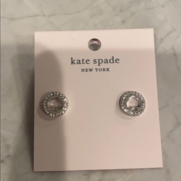 kate spade Jewelry - NWT Kate spade spot the spade silver earrings
